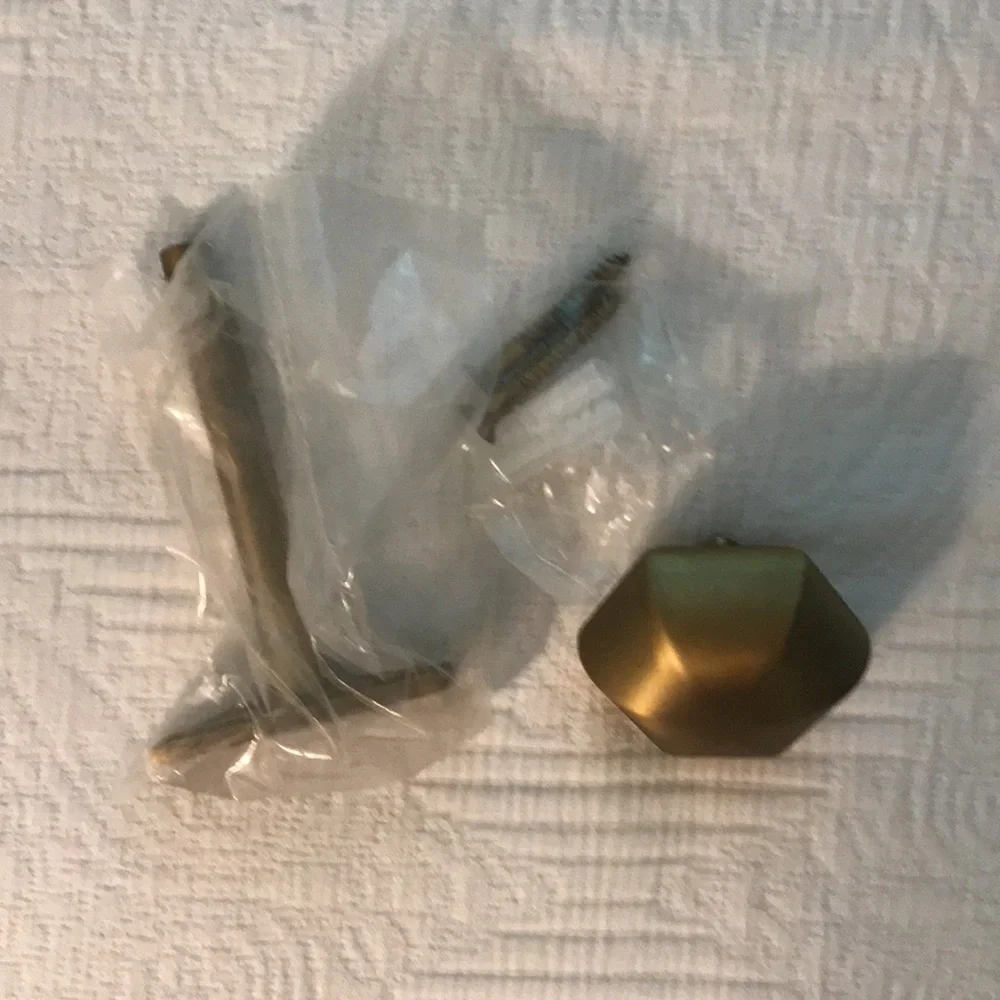 New Pair Restoration Hardware Drapery Finials Tie Backs in Antique Brass